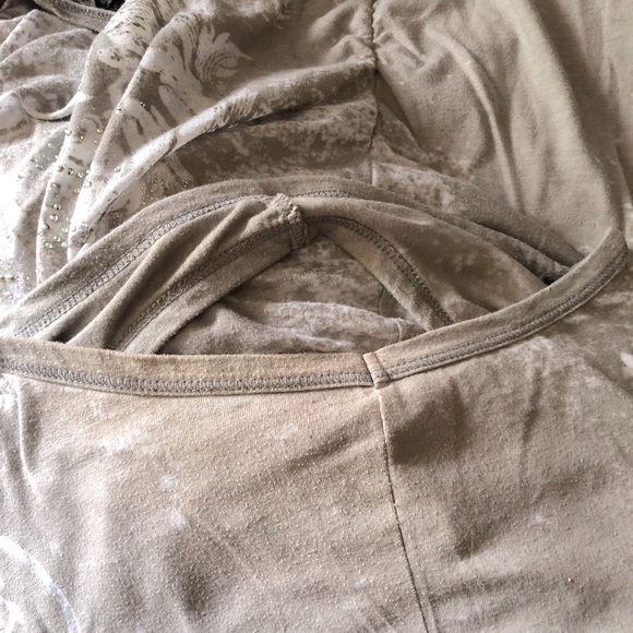 Maurice’s Grey Floral Rhinestone Racerback Tank - Picture 9 of 9